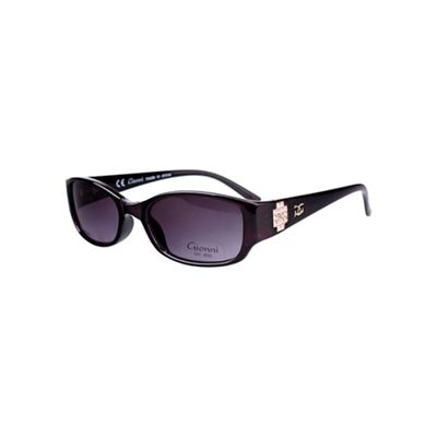 Purple small diamante logo sunglasses